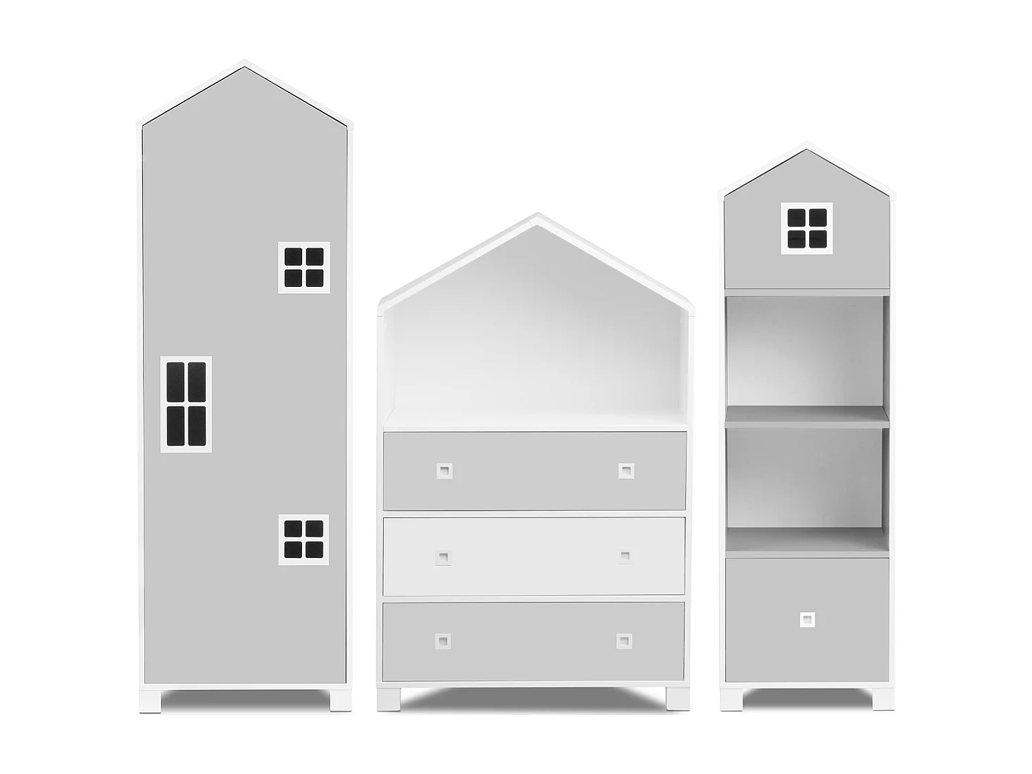 Kindermöbel-Set  (3er-Set) - Weiß - MIRUM