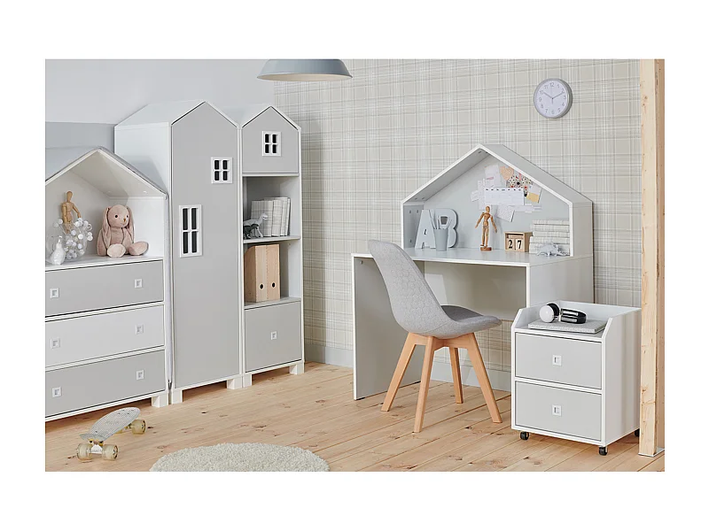 Kinderkleiderschrank - Weiß - MIRUM