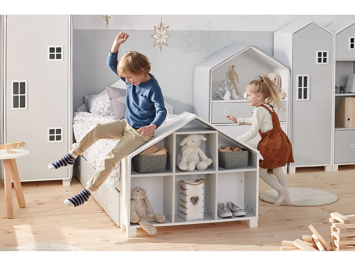 Kinderkleiderschrank - Weiß - MIRUM