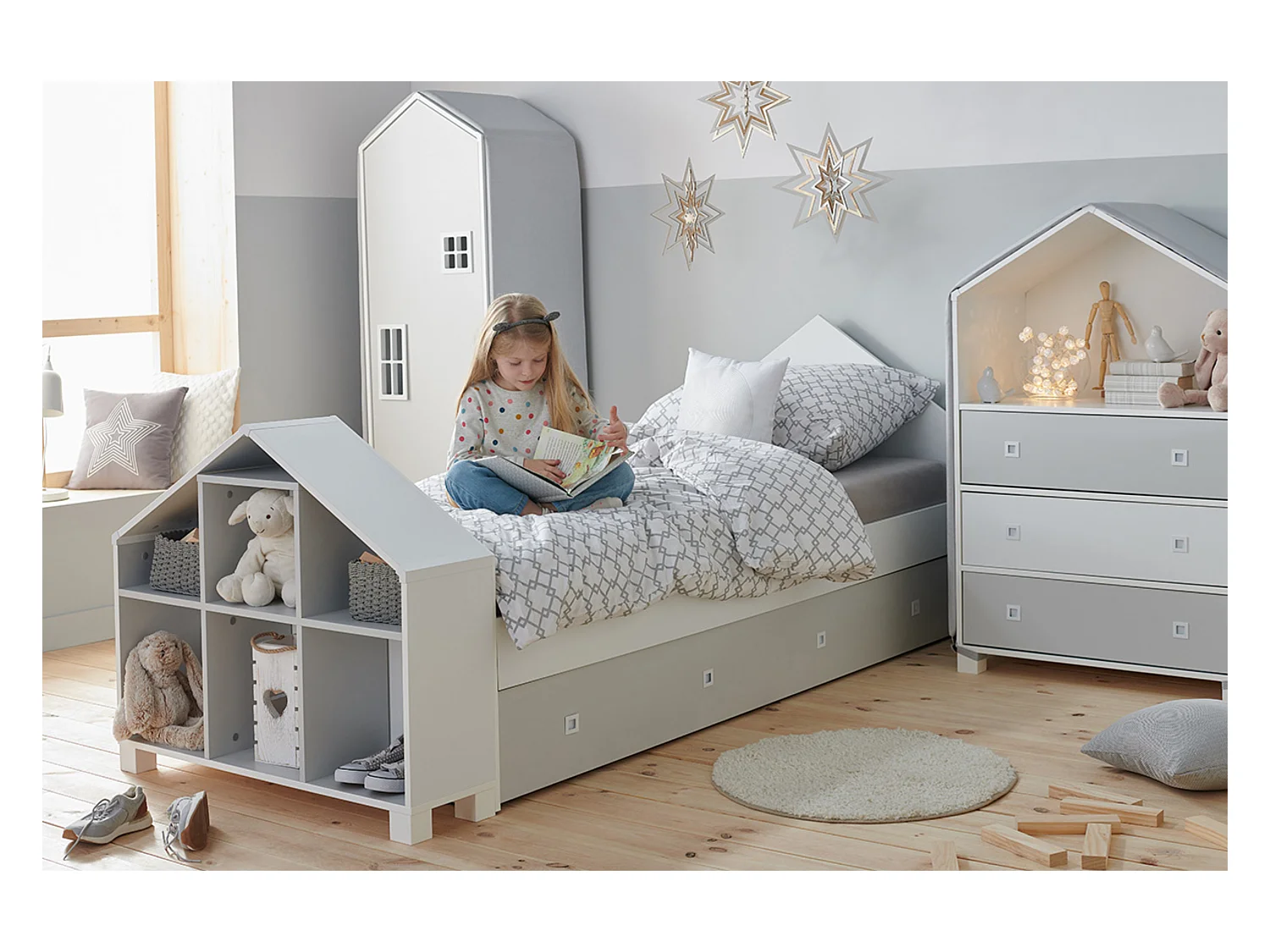 Kinderkleiderschrank - Weiß - MIRUM