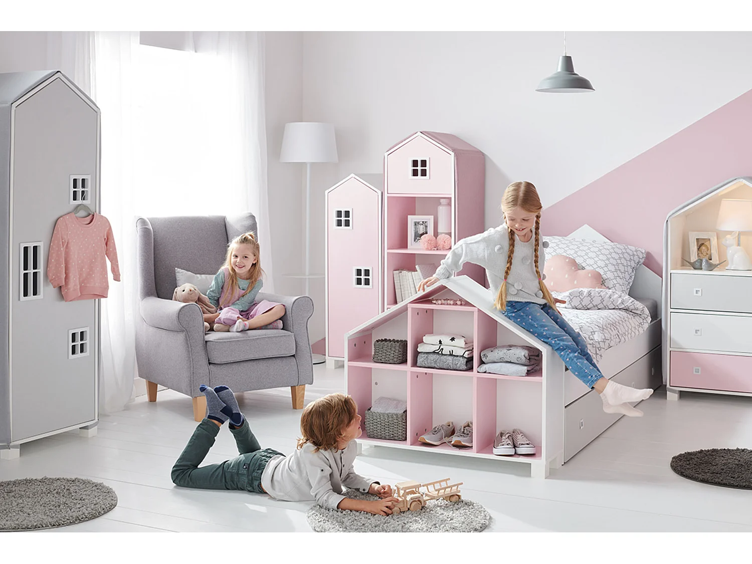 Kinderkleiderschrank - Weiß - MIRUM