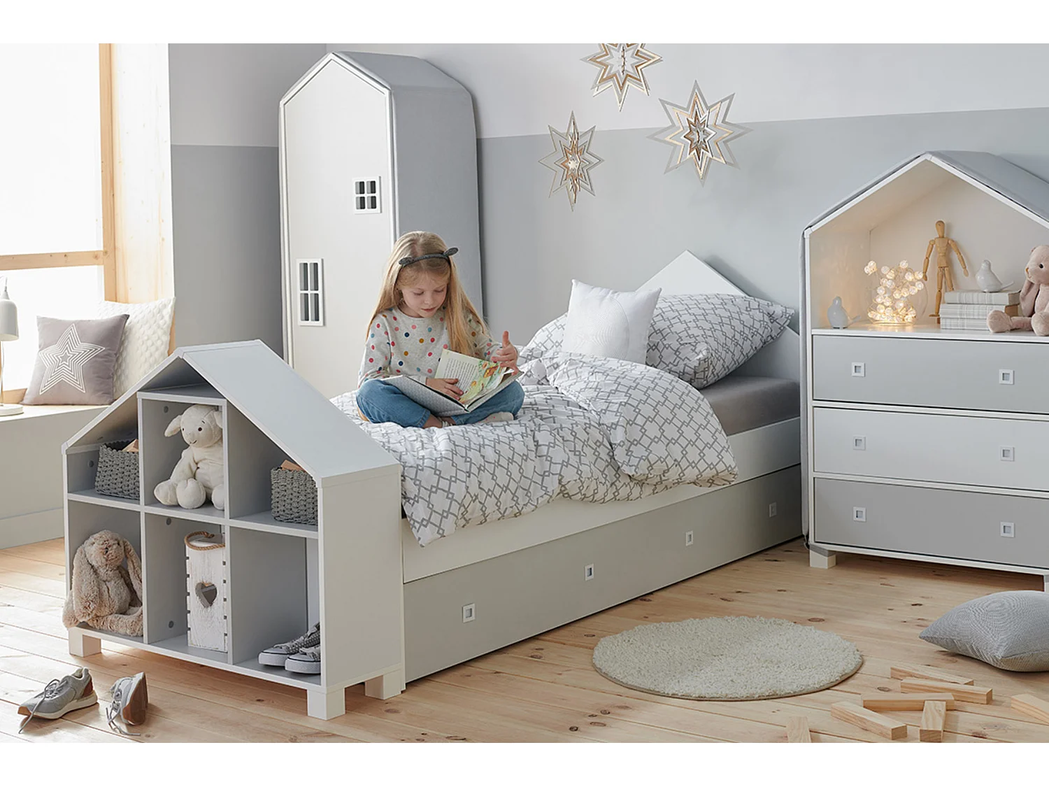 Kinderkleiderschrank - Weiß - MIRUM