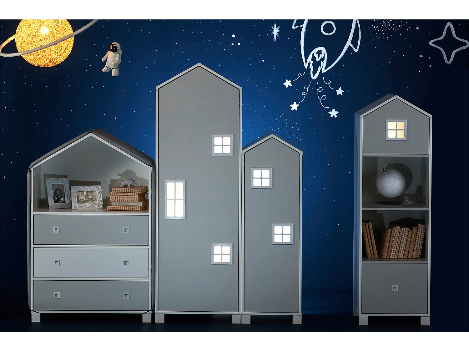 Kindermöbel-Set  (4er-Set) - Weiß - MIRUM