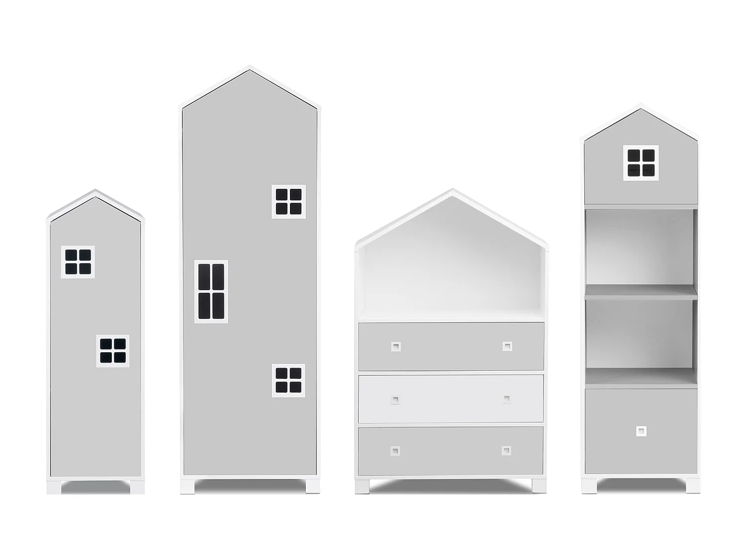 Kindermöbel-Set  (4er-Set) - Weiß - MIRUM