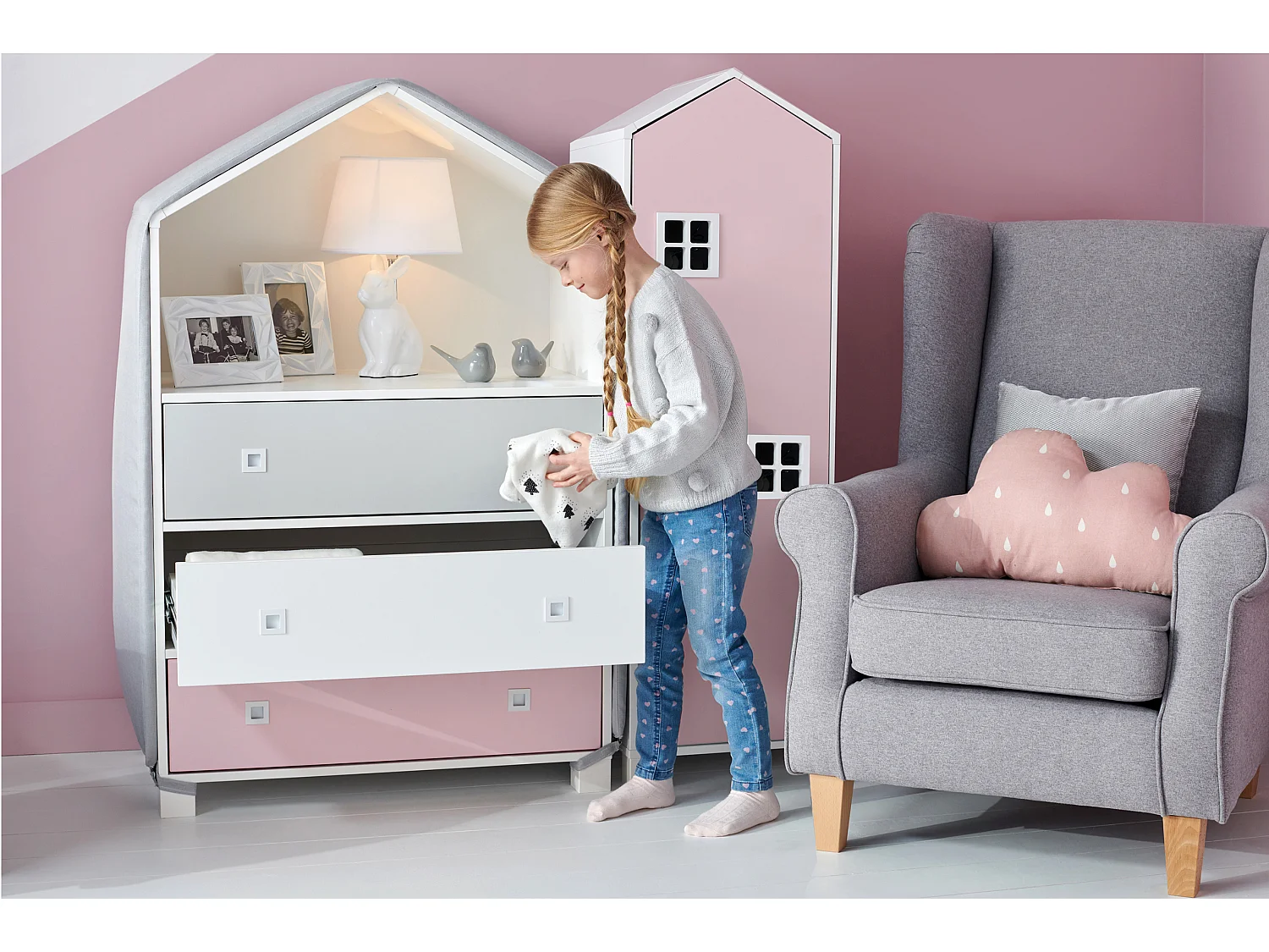 Bezug für Kommode, Regal,Schrank - Rosé - MIRUM