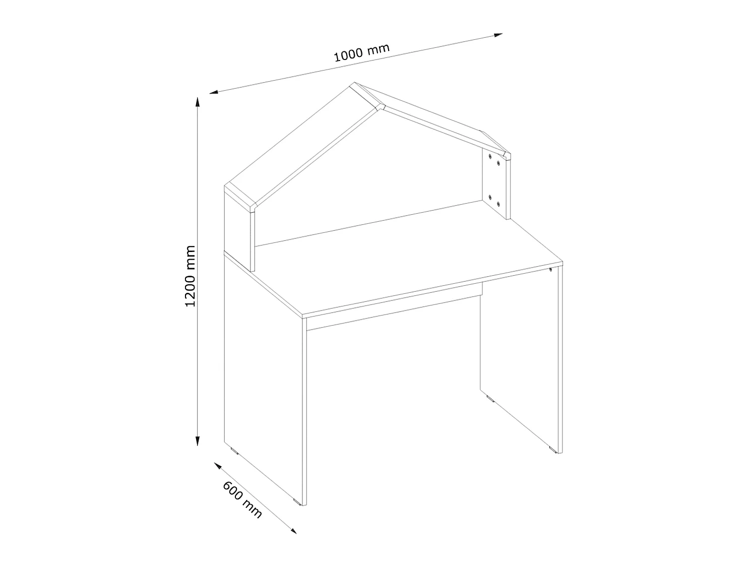 Schreibtisch - Weiß - MIRUM