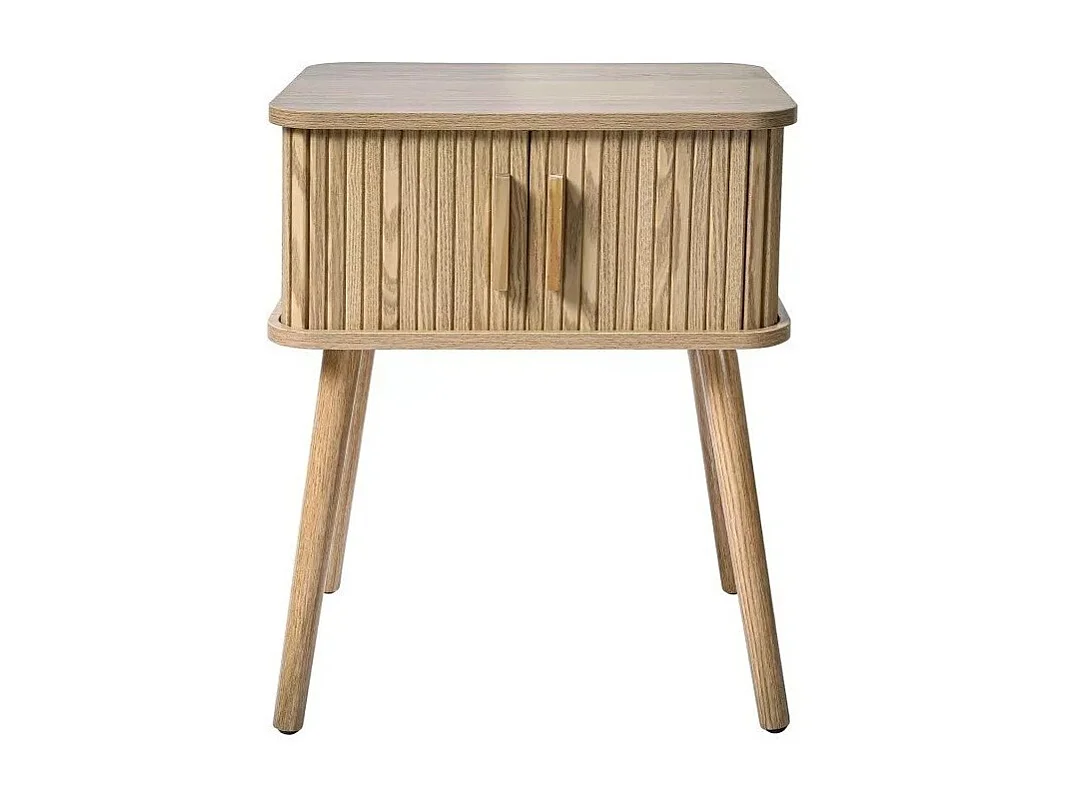 Table de Chevet Vintage 2 Portes Coulissantes H58cm - ERNEST