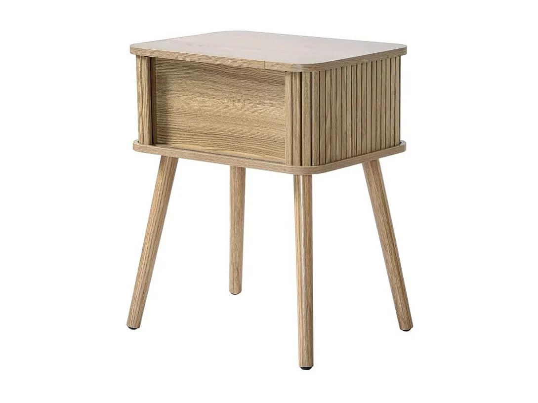 Table de Chevet Vintage 2 Portes Coulissantes H58cm - ERNEST