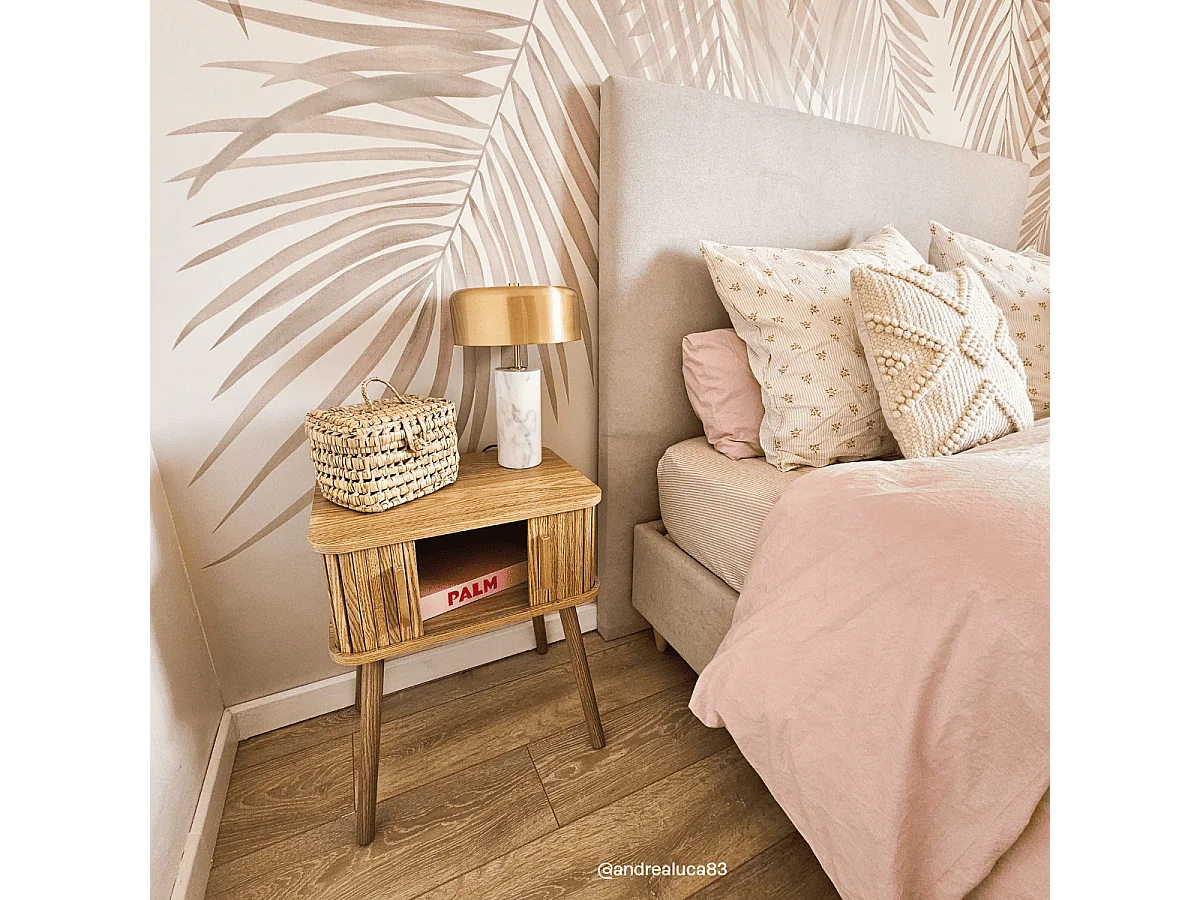 Nachtkastje Vintage met 2 Schuifdeuren H58cm - ERNEST