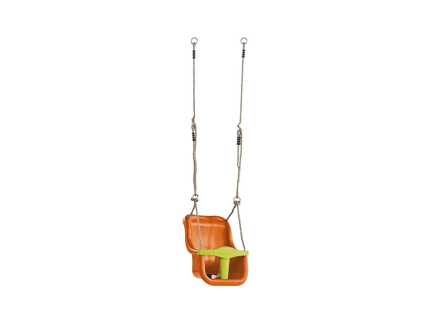 Kangui - Balançoire bébé avec ceinture - Orange/vert citron