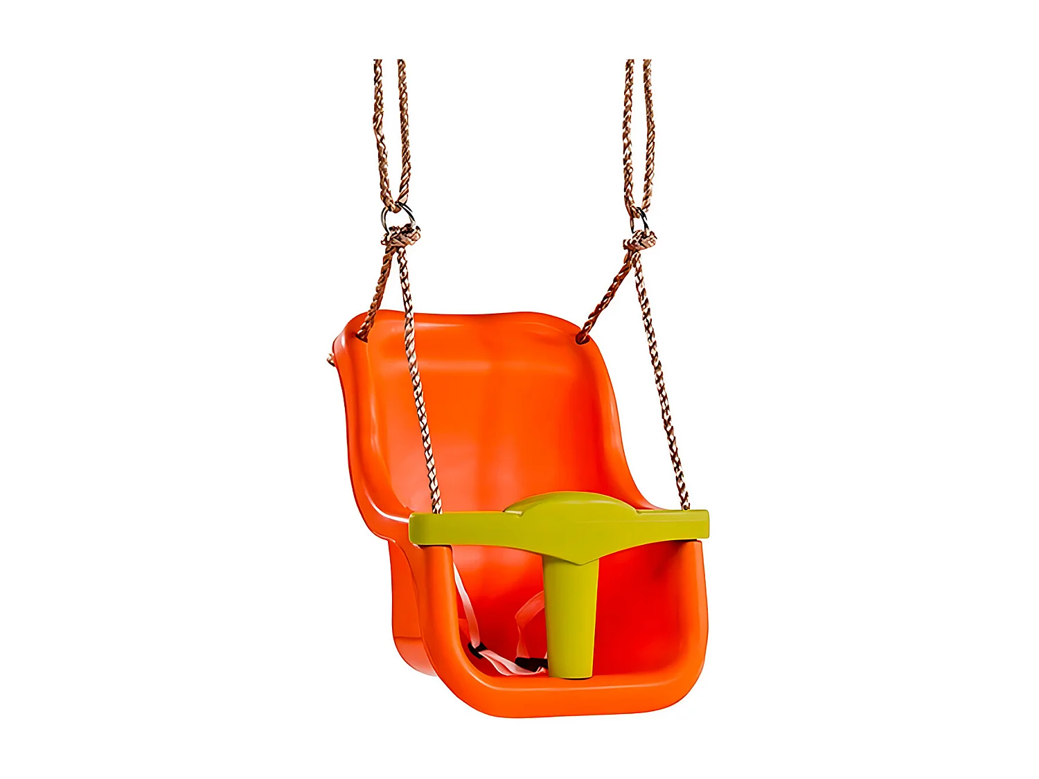 Kangui - Balançoire bébé avec ceinture - Orange/vert citron