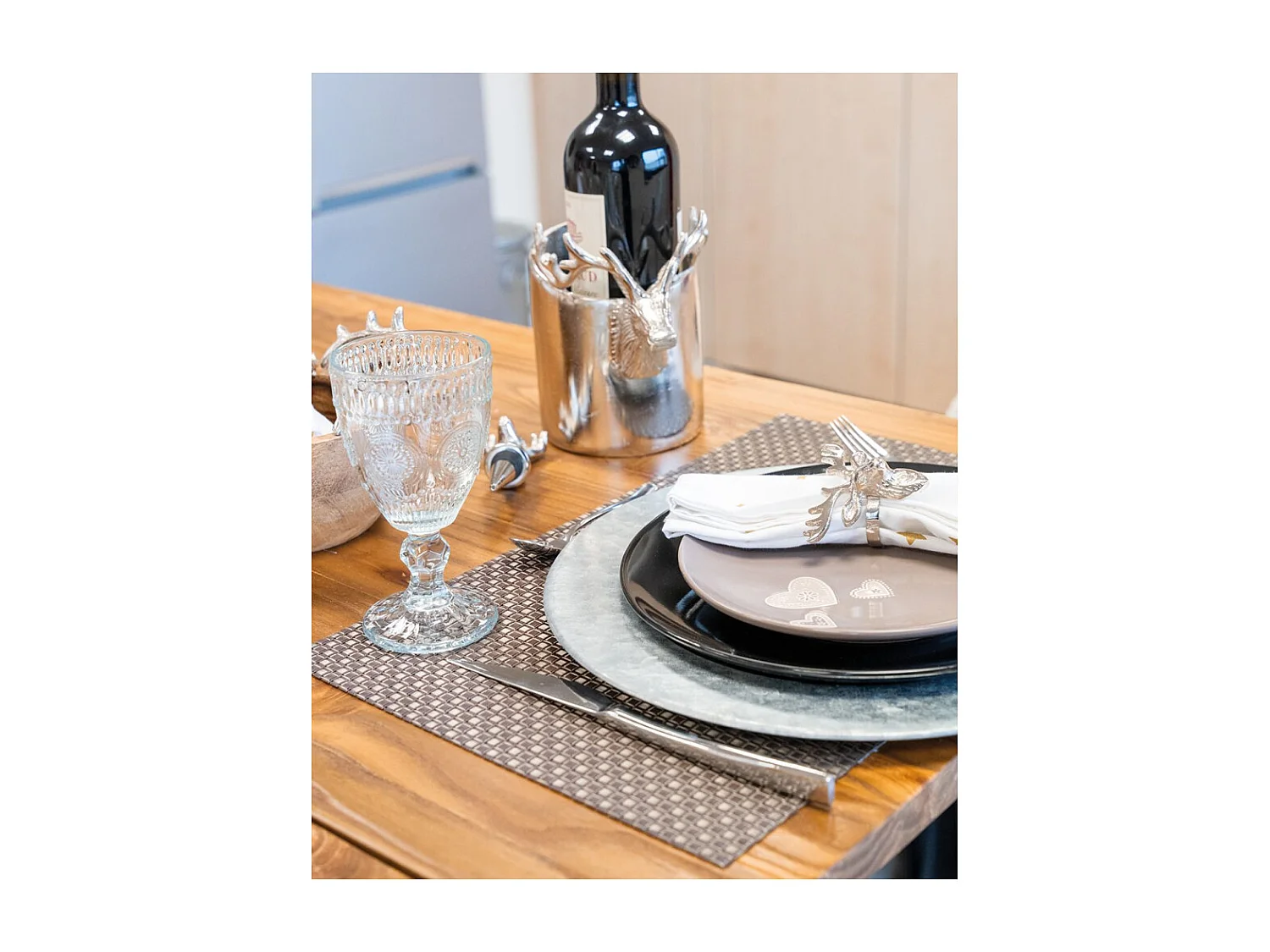 Porte-bouteille rafraichisseur en aluminium Cerf