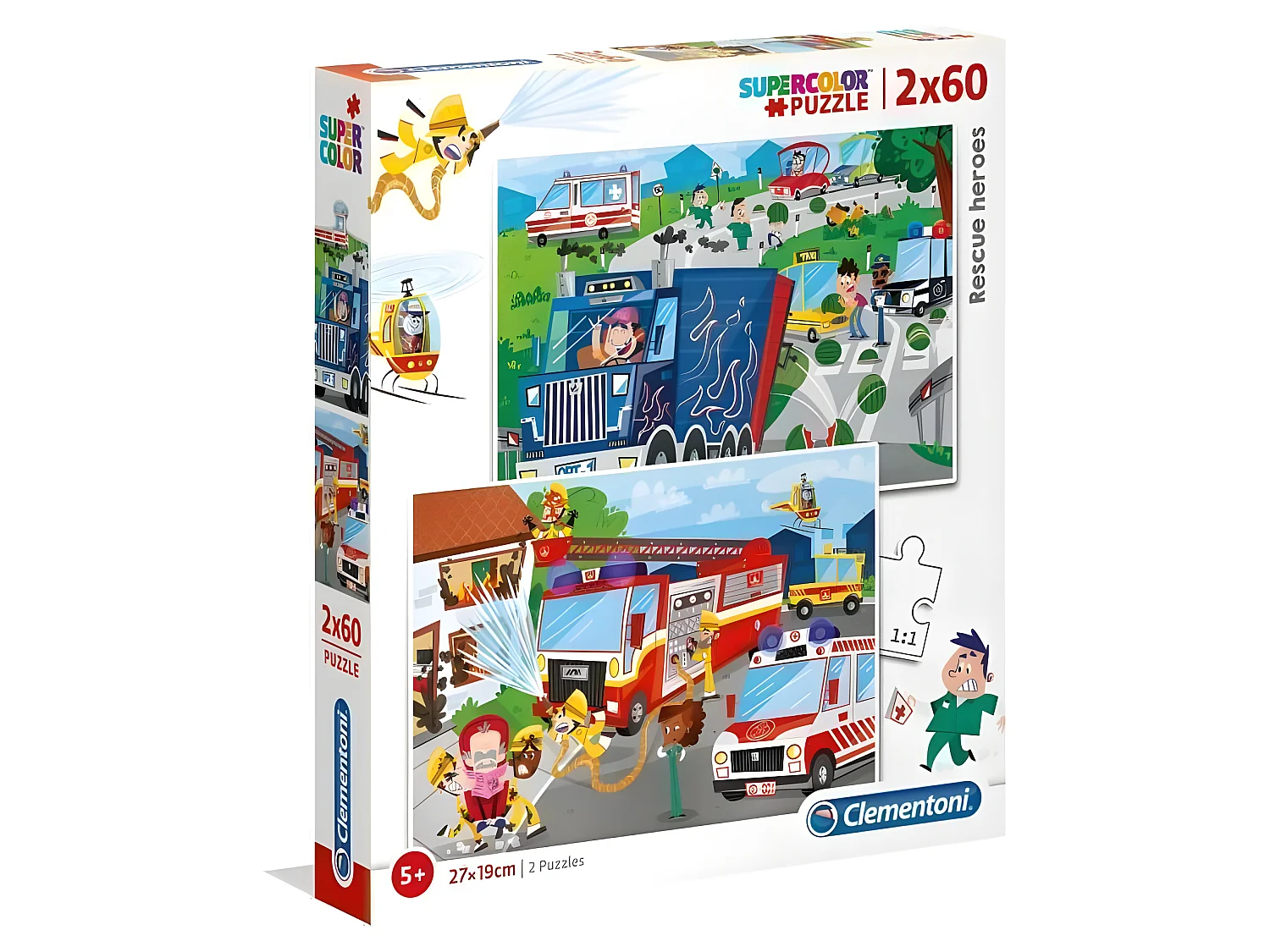 PUZZLES 2x60 pieces - Vehicules de secours