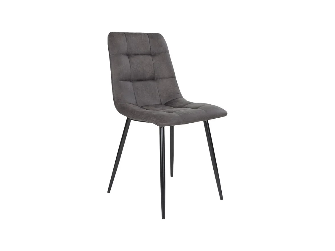 Zelie beige chroom metalen stoel - Set van 4-Kleur Grijs