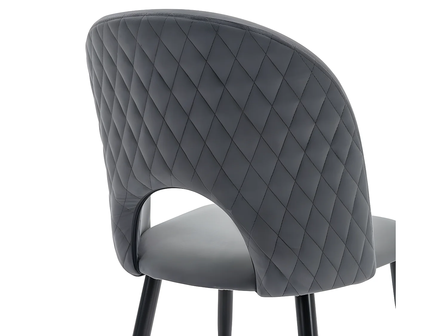 Tafel en 4 stoelenset - Tafel met fineer met marmerpatroon - Fluwelen gestoffeerde stoelen met verstelbare poten - Goud en grijs