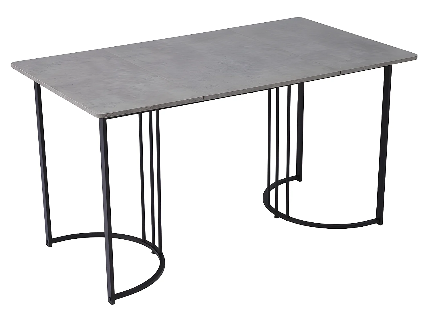 Ensemble Table et 4 Chaises - Table avec placage à motif marbre - Chaises rembourrées en velours avec pieds réglables - Gris & Gris