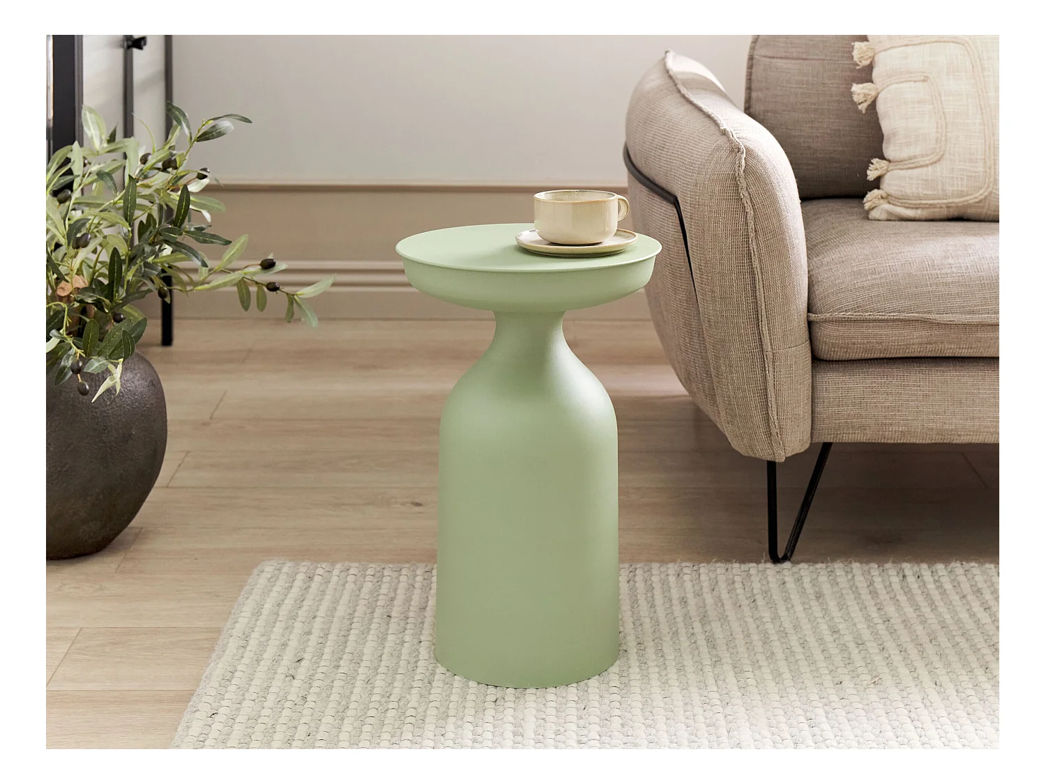Table d'appoint TENJO Métal Vert clair