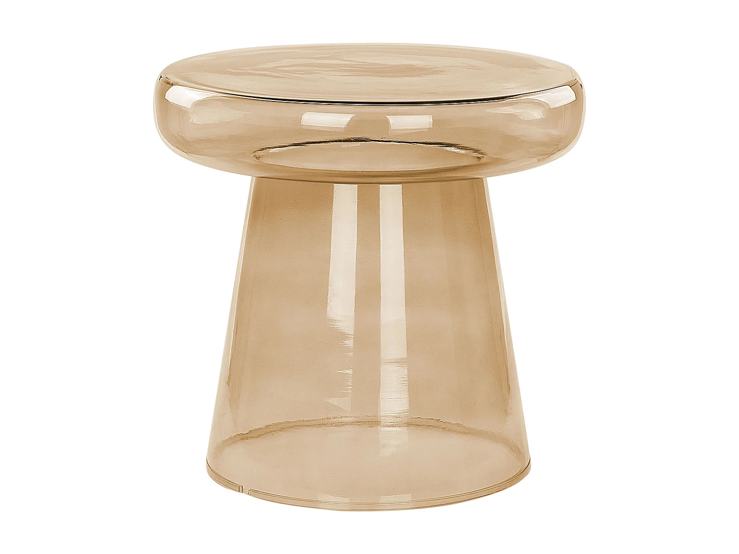 Lot de 2 tables d'appoint LAGUNA/CALDERA Verre Marron doré