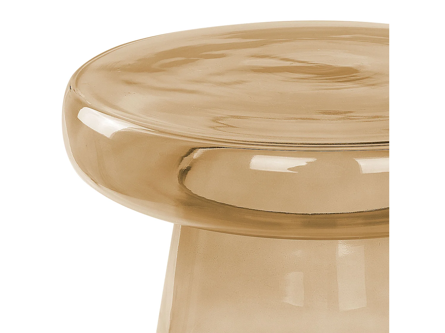 Lot de 2 tables d'appoint LAGUNA/CALDERA Verre Marron doré