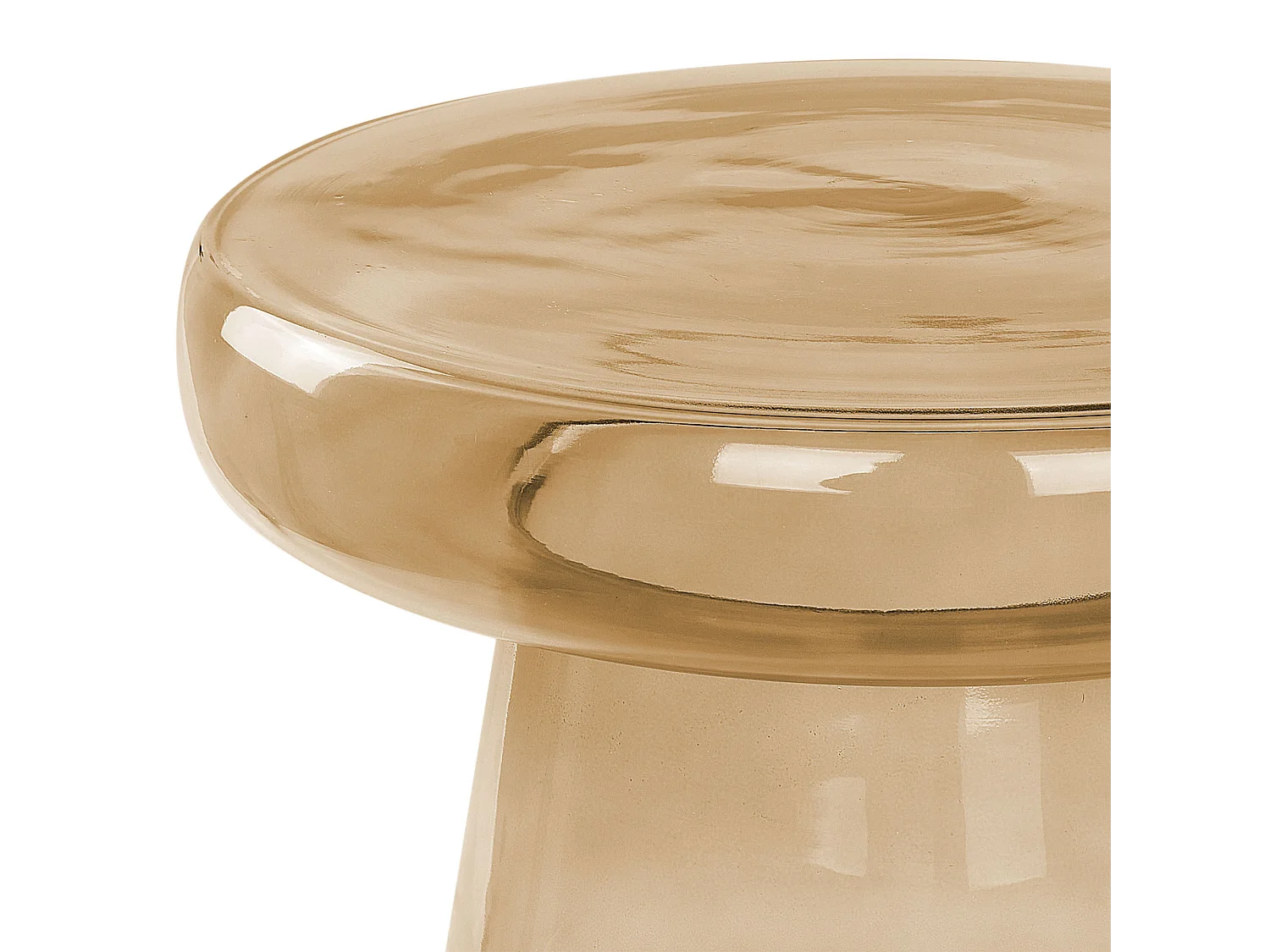 Conjunto de 2 mesas de apoio LAGUNA/CALDERA Vidro Castanho dourado