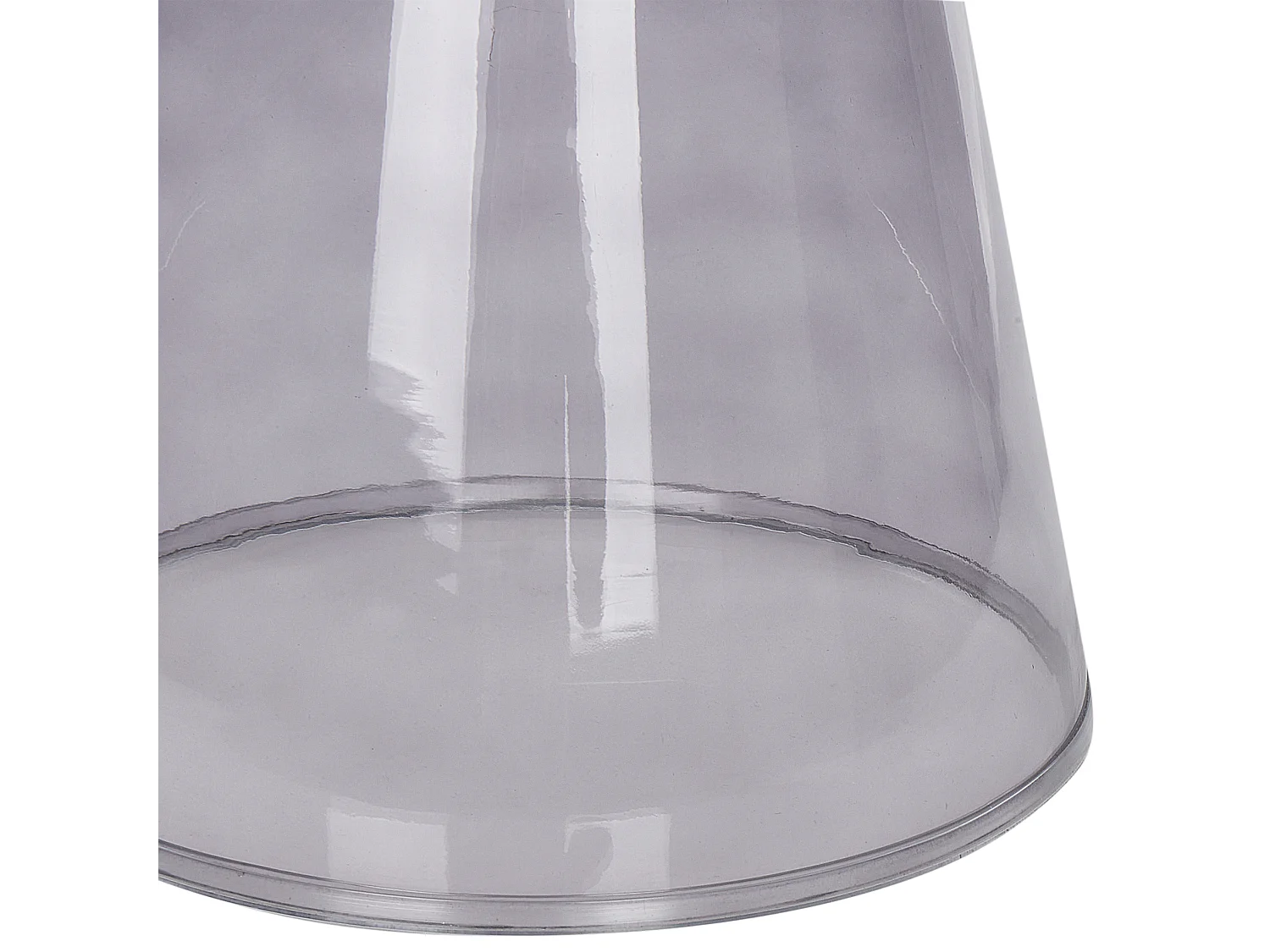 Beistelltisch Rauchglas grau rund 37cm Couchtisch für Wohnzimmer Retro Laguna