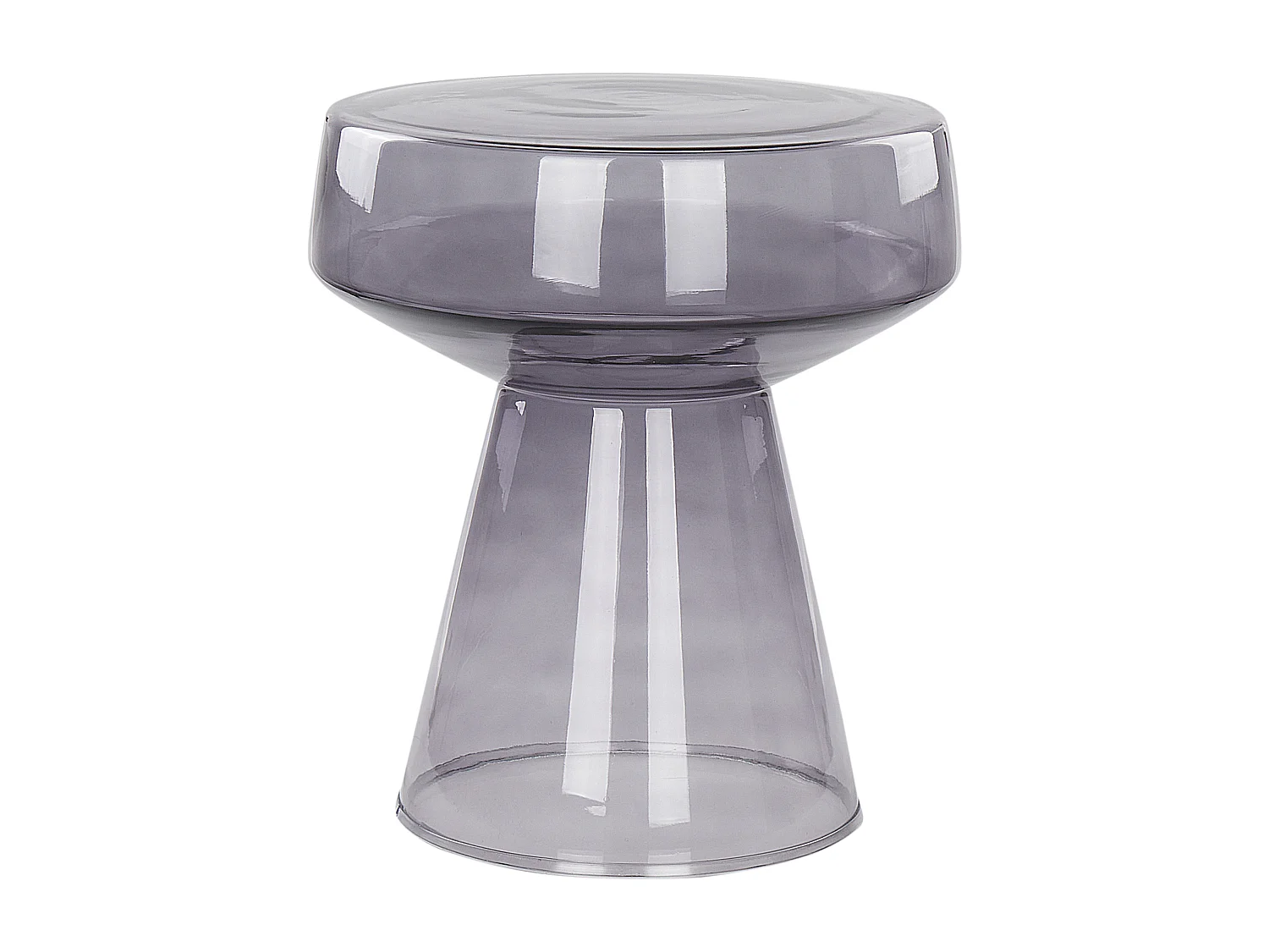 Lot de 2 tables d'appoint LAGUNA/CALDERA Verre Gris