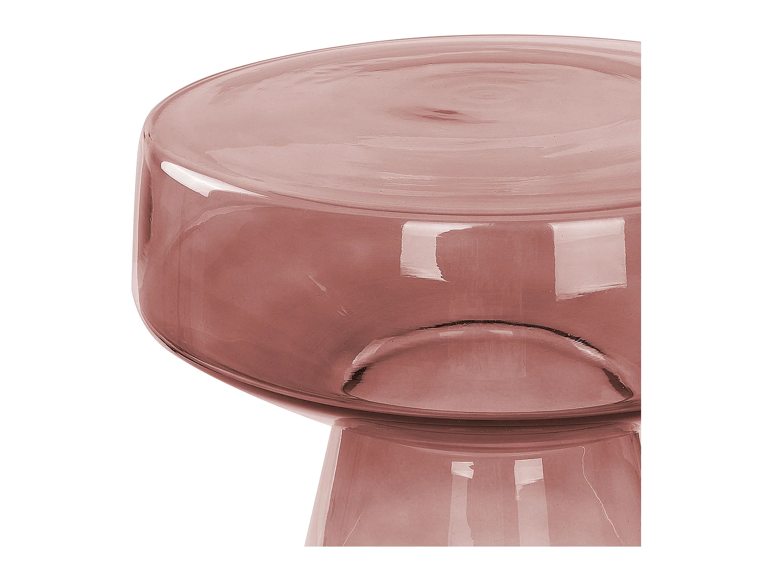 Lot de 2 tables d'appoint LAGUNA/CALDERA Verre Rouge