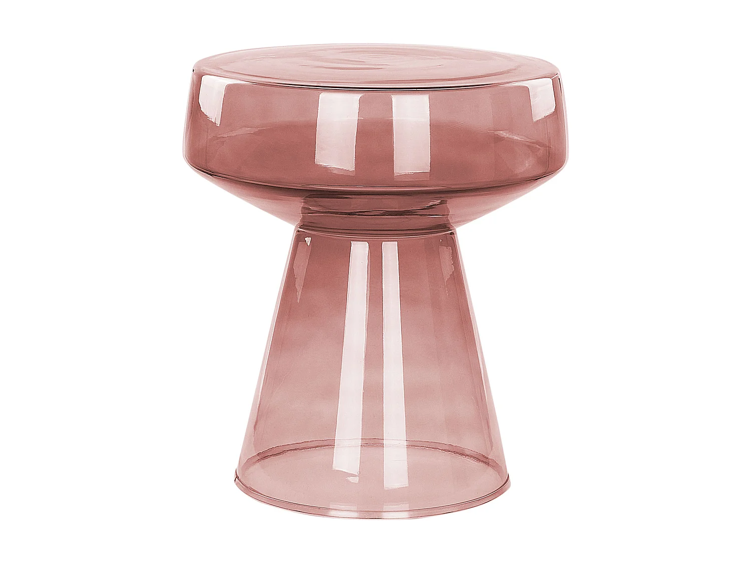 Lot de 2 tables d'appoint LAGUNA/CALDERA Verre Rouge