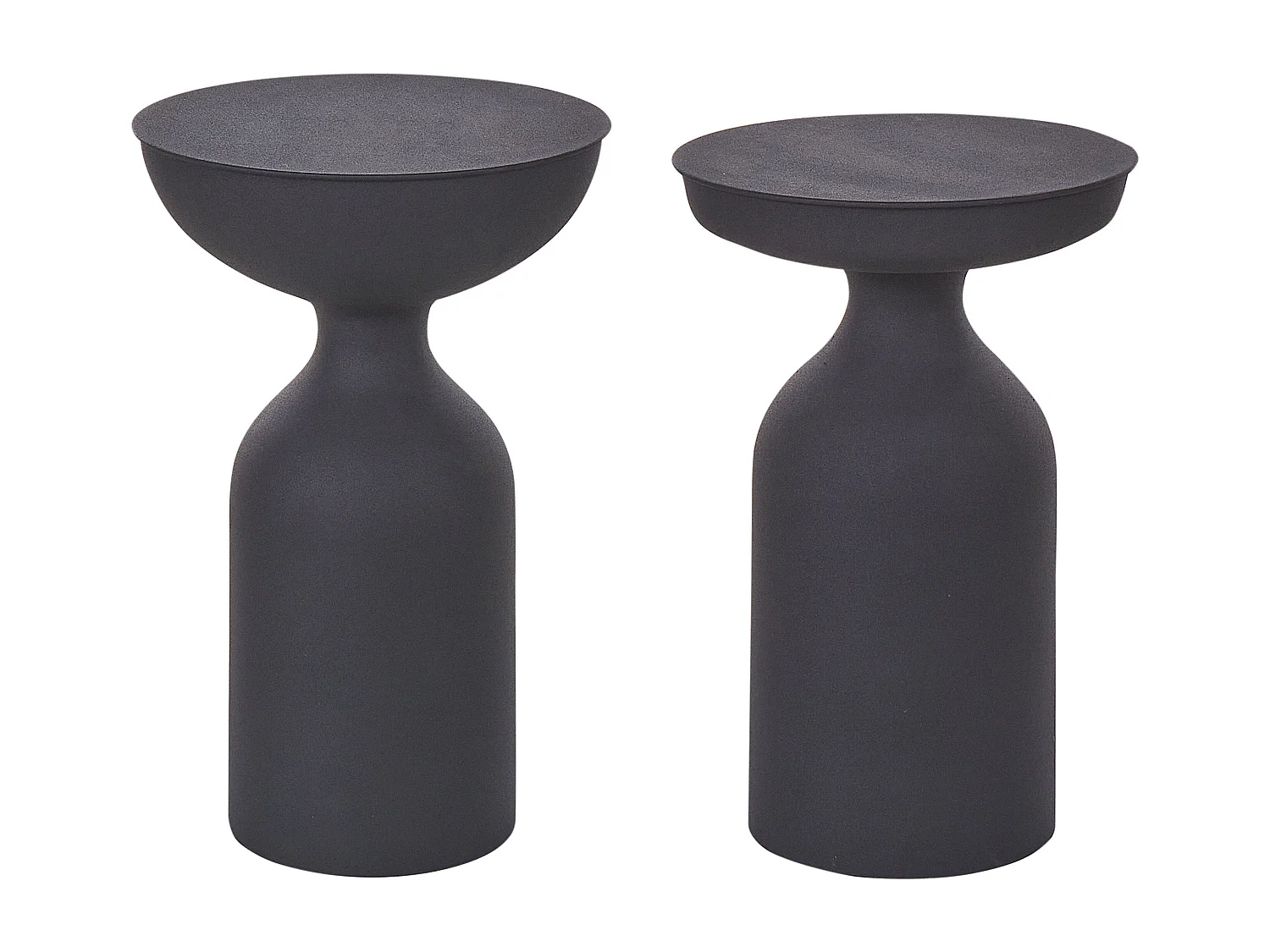 Set di 2 tavolini COTA/TENJO Metallo Nero
