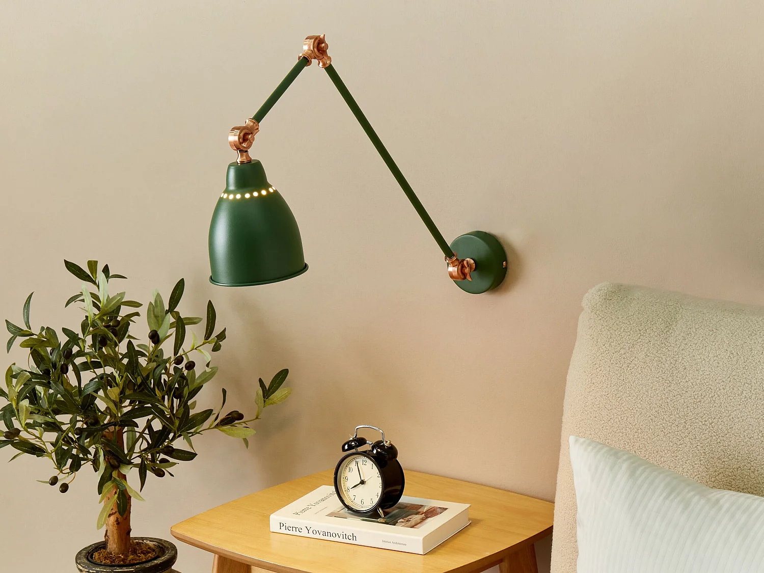 Lampe murale MISSISSIPPI Réglable Métal Vert foncé