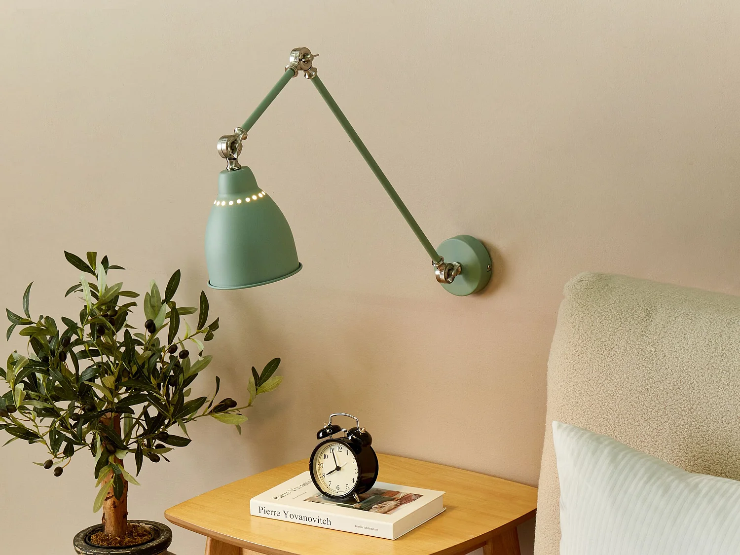 Lampe murale MISSISSIPPI Réglable Métal Vert clair