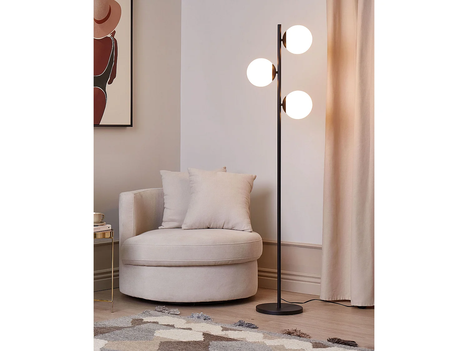 Staande lamp WADI Metaal Zwart