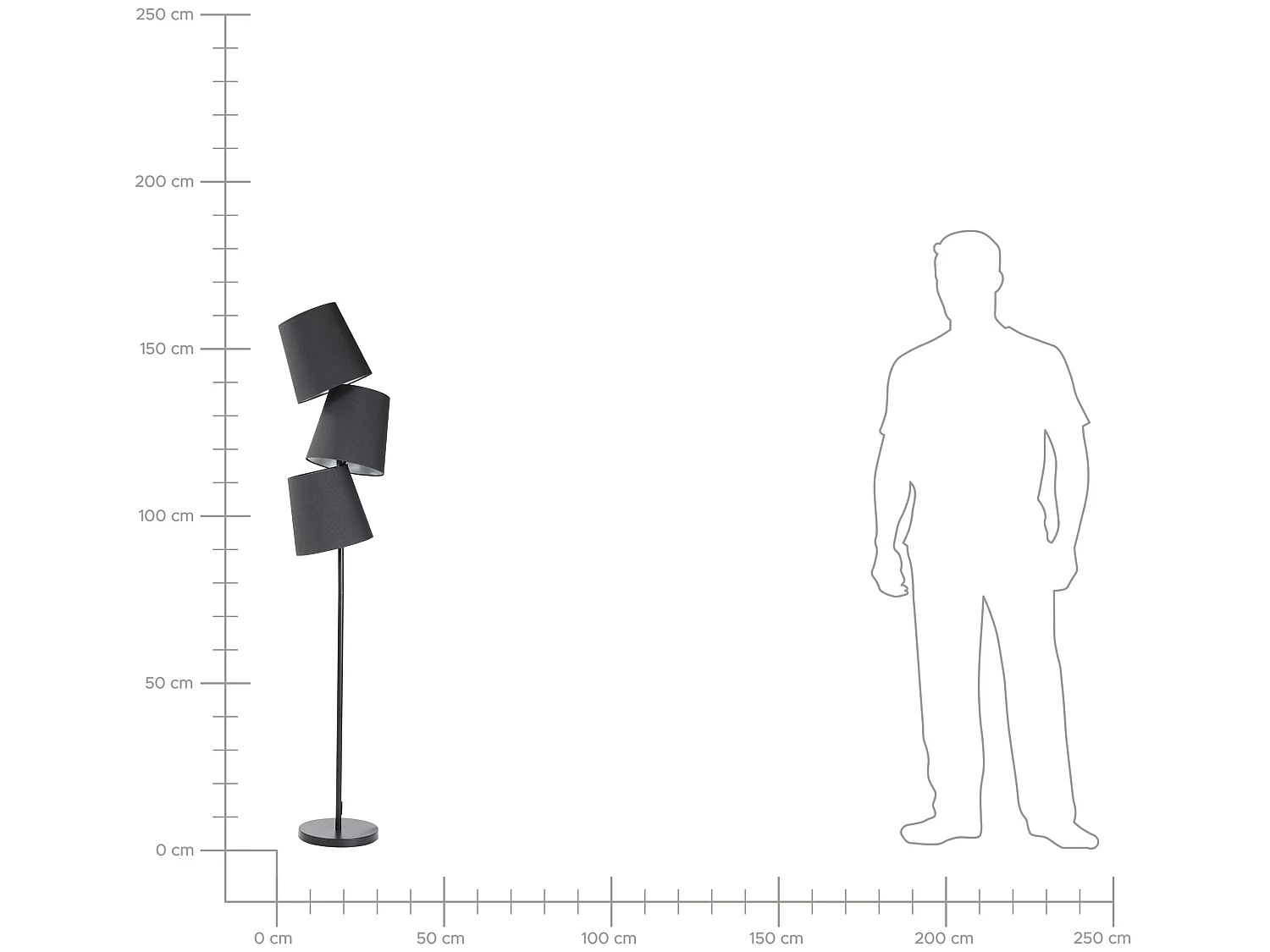 Lampadaire RIO GRANDE Noir