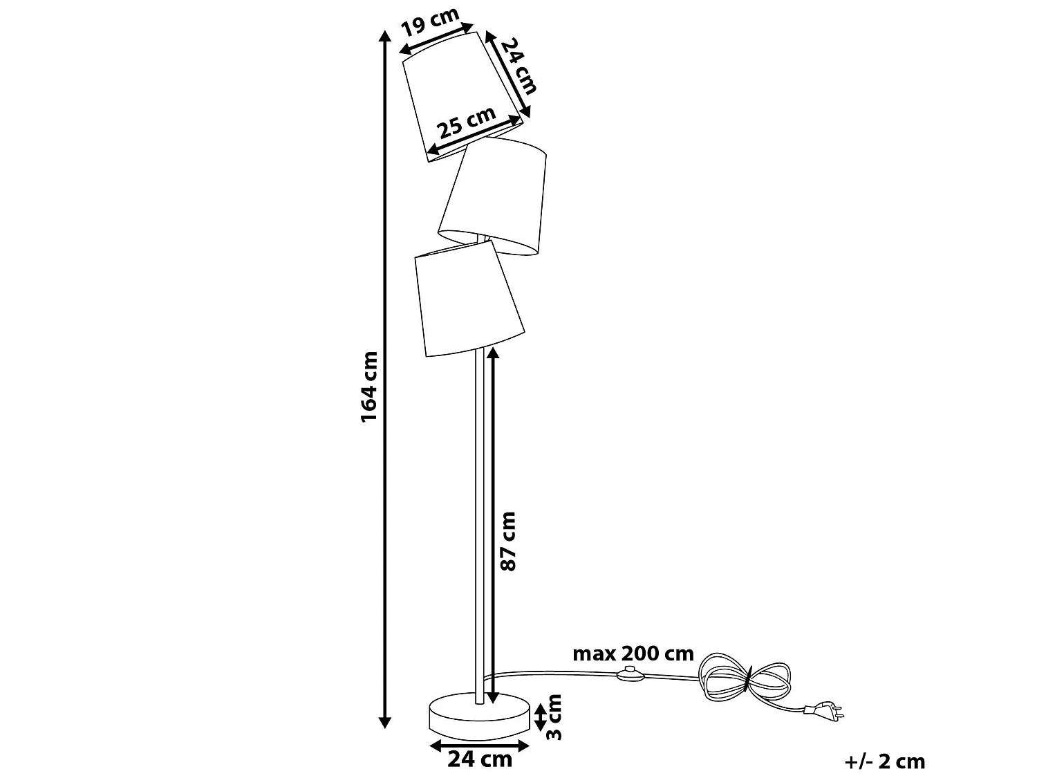 Lampadaire RIO GRANDE Noir