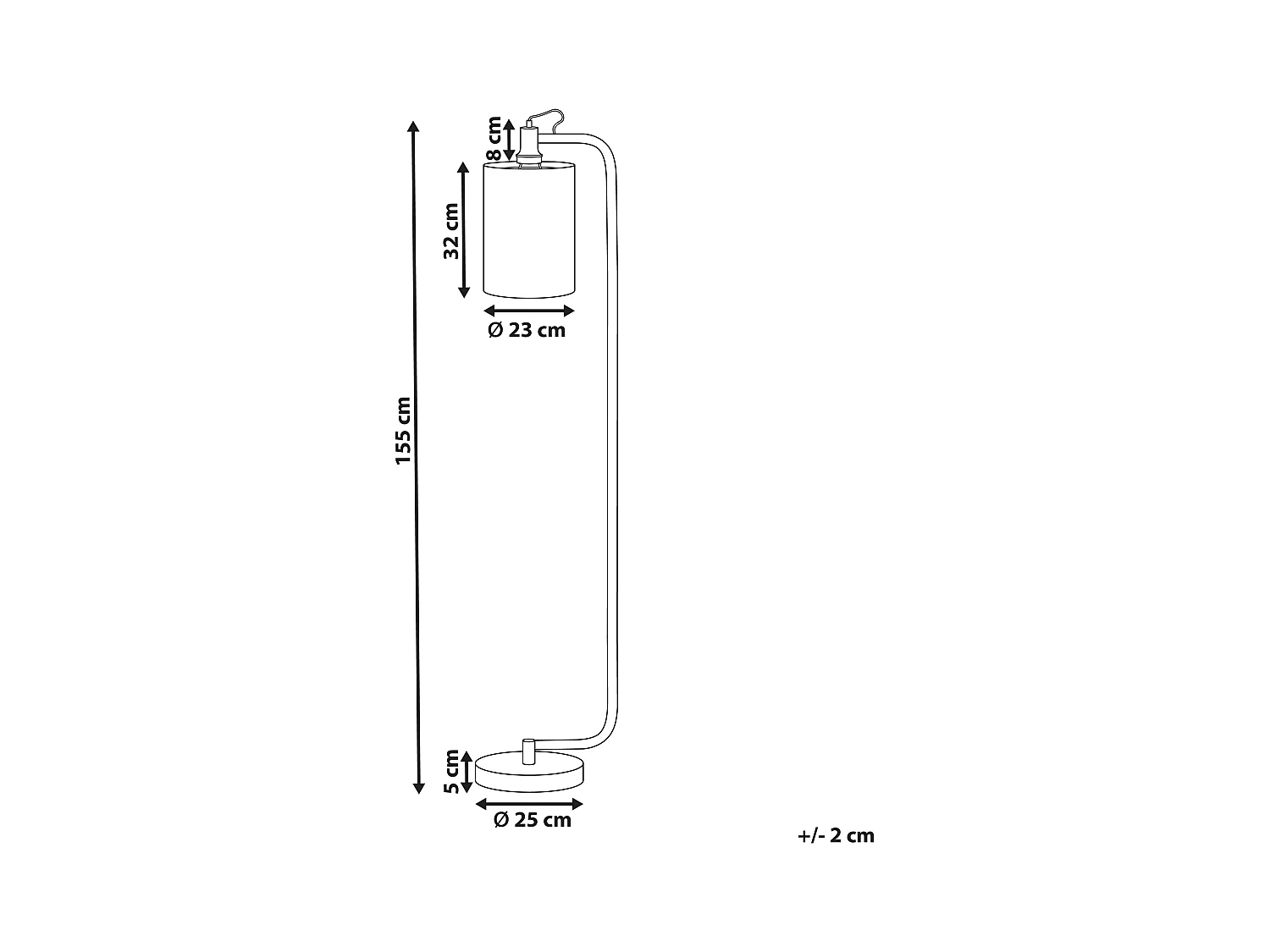 Stehlampe LIBERIA Metall Kupfer