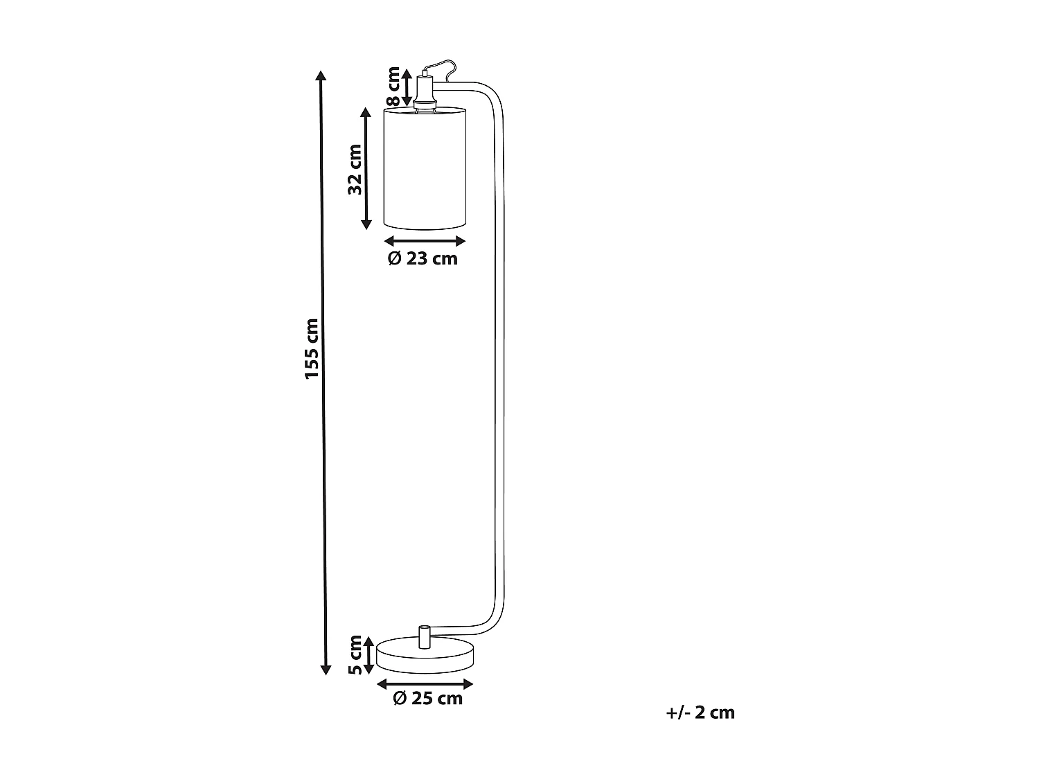 Candeeiro de pé LIBERIA Metal Cobre