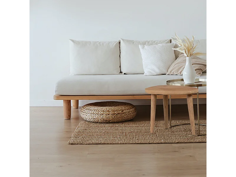 Table basse forme ovoïde L. 50 cm en bois de manguier massif - OCALA