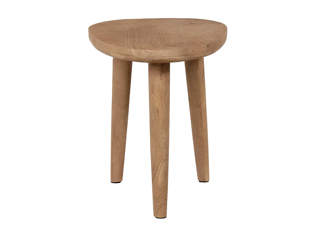 Table basse forme ovoïde L. 50 cm en bois de manguier massif - OCALA