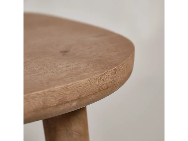 Table basse forme ovoïde L. 50 cm en bois de manguier massif - OCALA