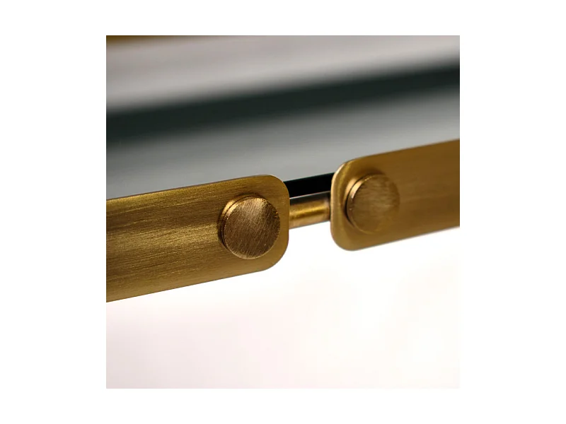 Consoles gigognes métal et verre trempé avec bords arrondis - RACHEL