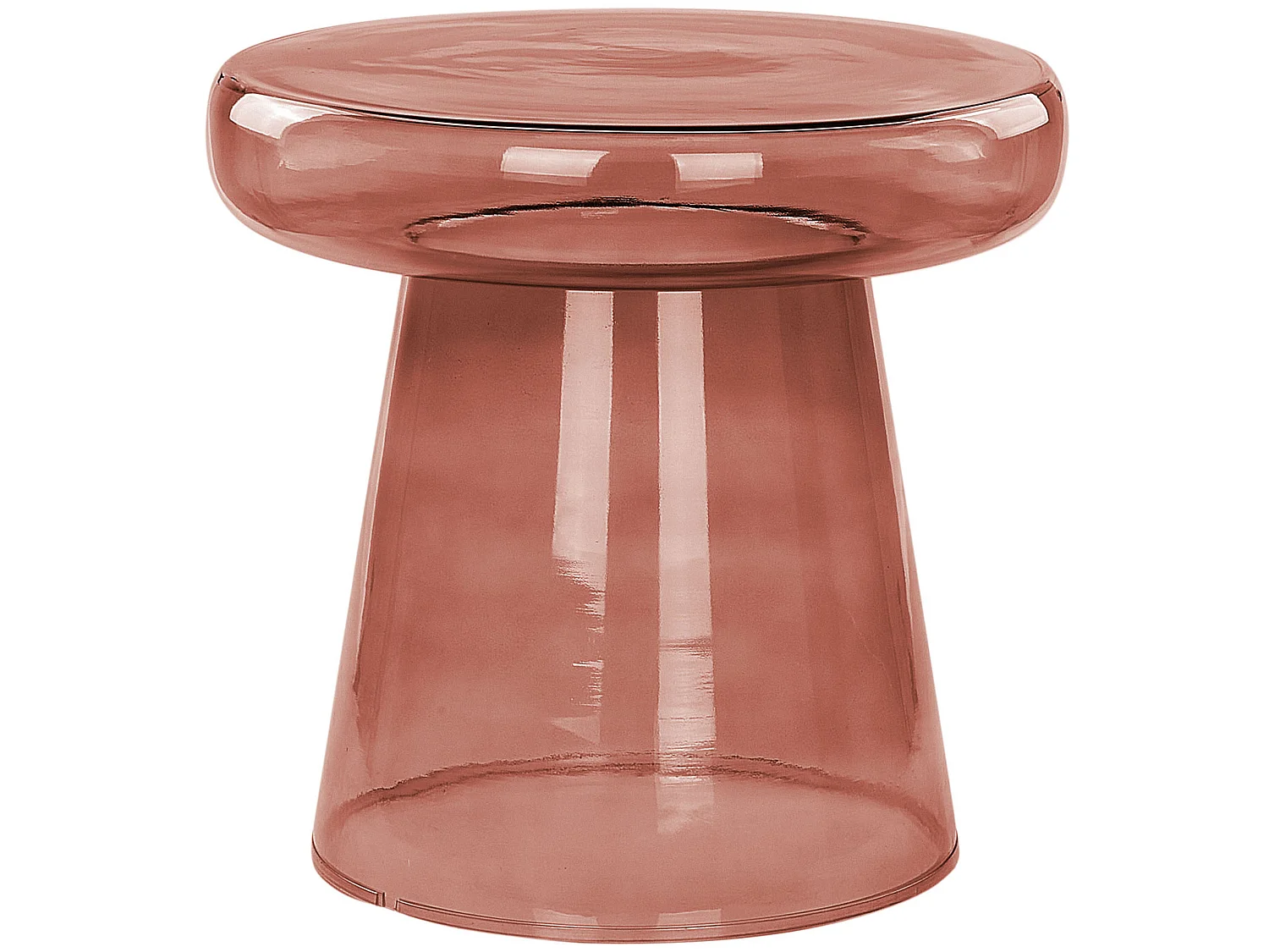 Table d'appoint CALDERA Verre Rouge