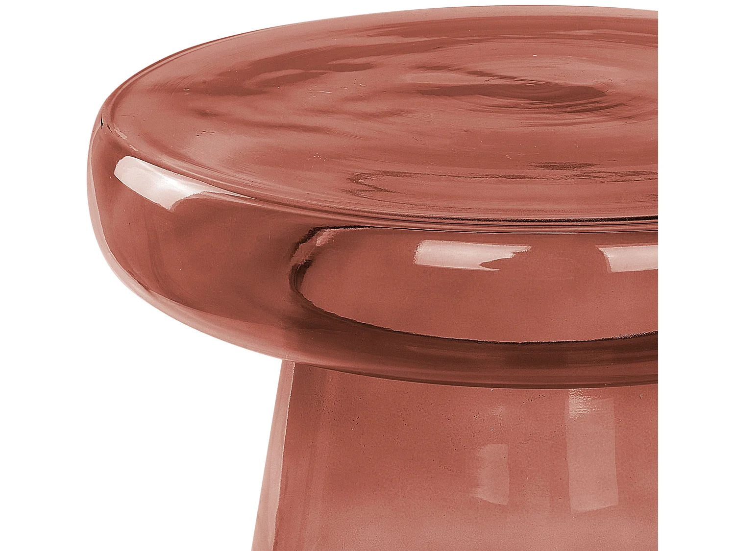 Table d'appoint CALDERA Verre Rouge