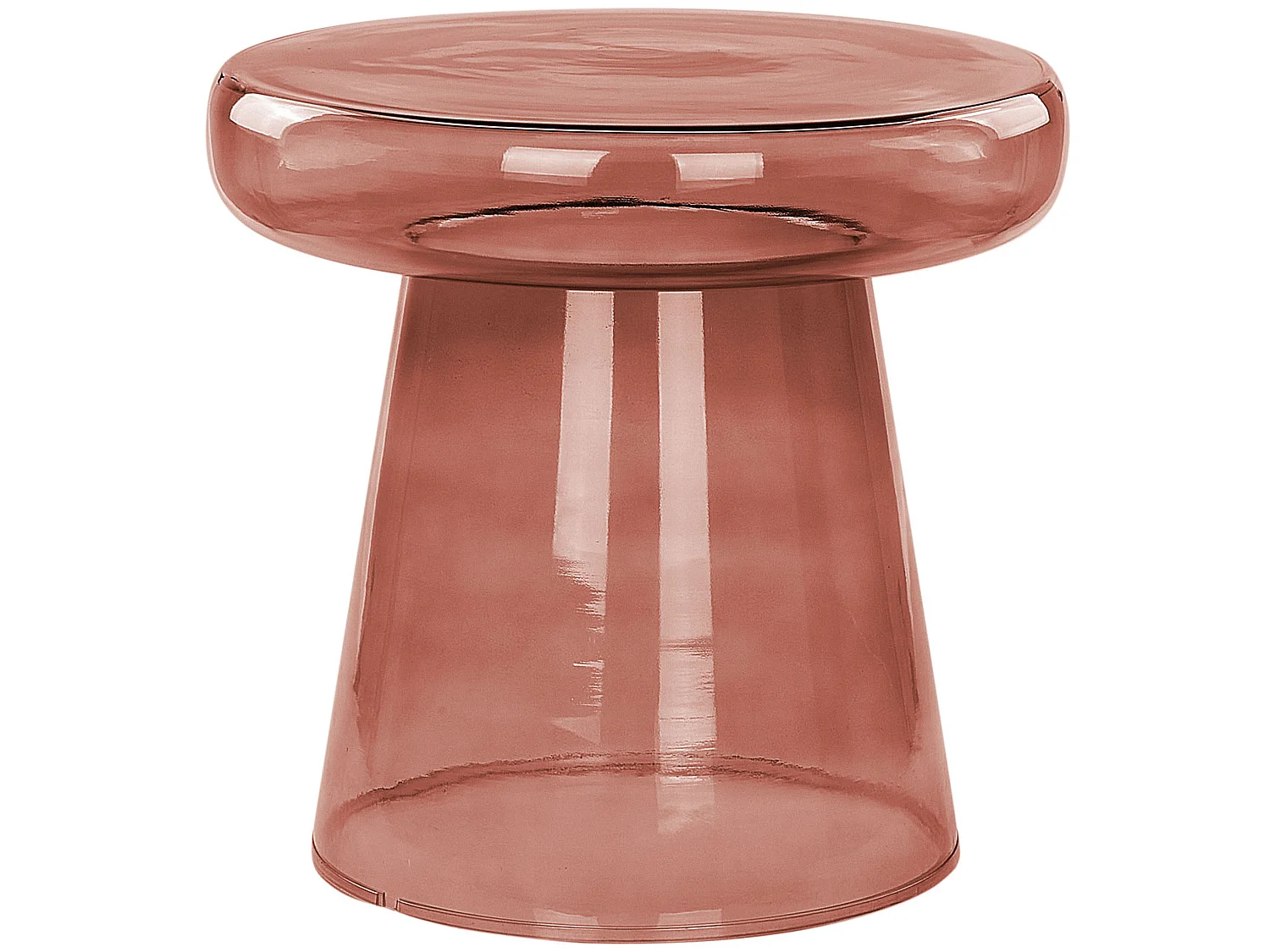 Table d'appoint CALDERA Verre Rouge