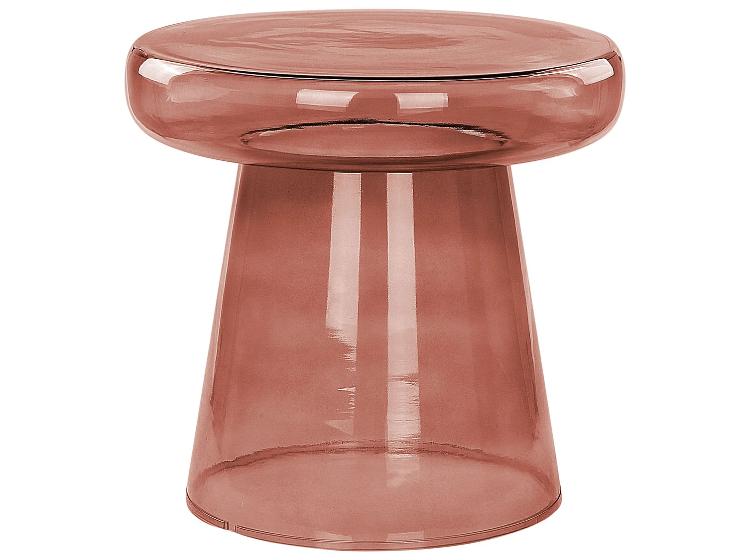 Table d'appoint CALDERA Verre Rouge