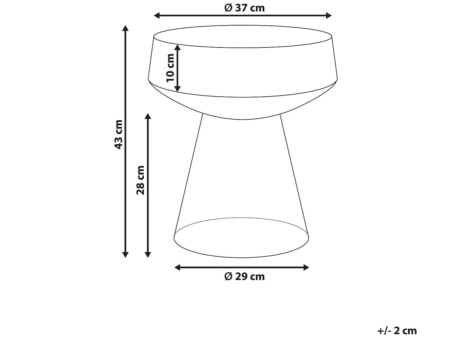 Table d'appoint LAGUNA Verre Transparent