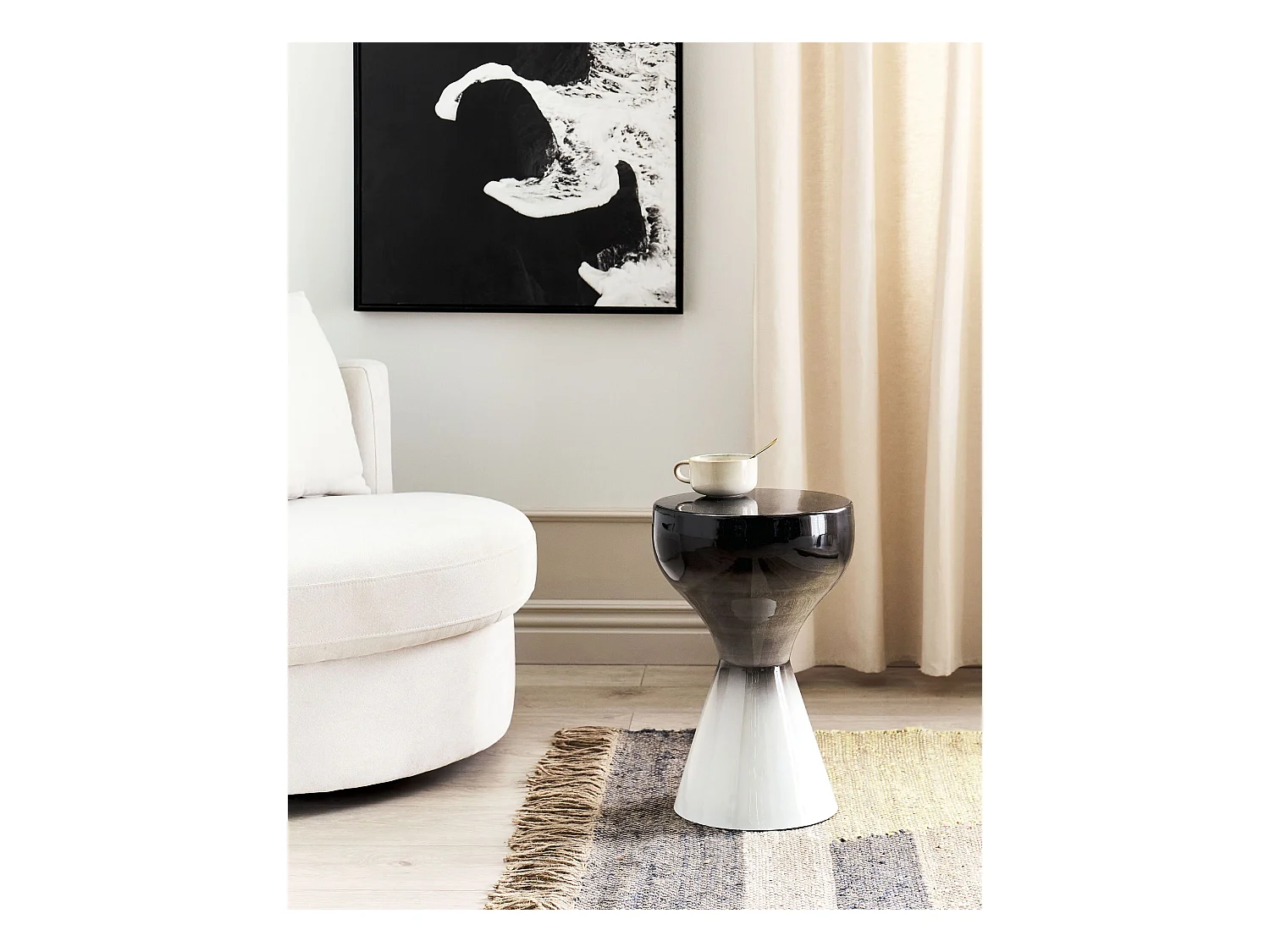 Table d'appoint TIBITO Métal Noir
