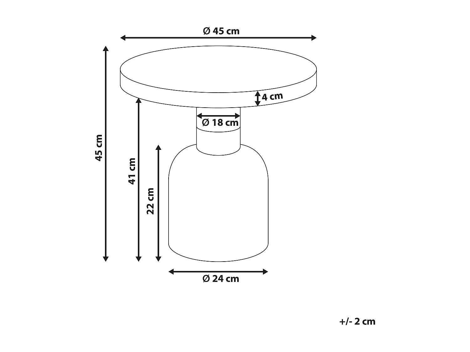 Table d'appoint LOMITA Métal Violet