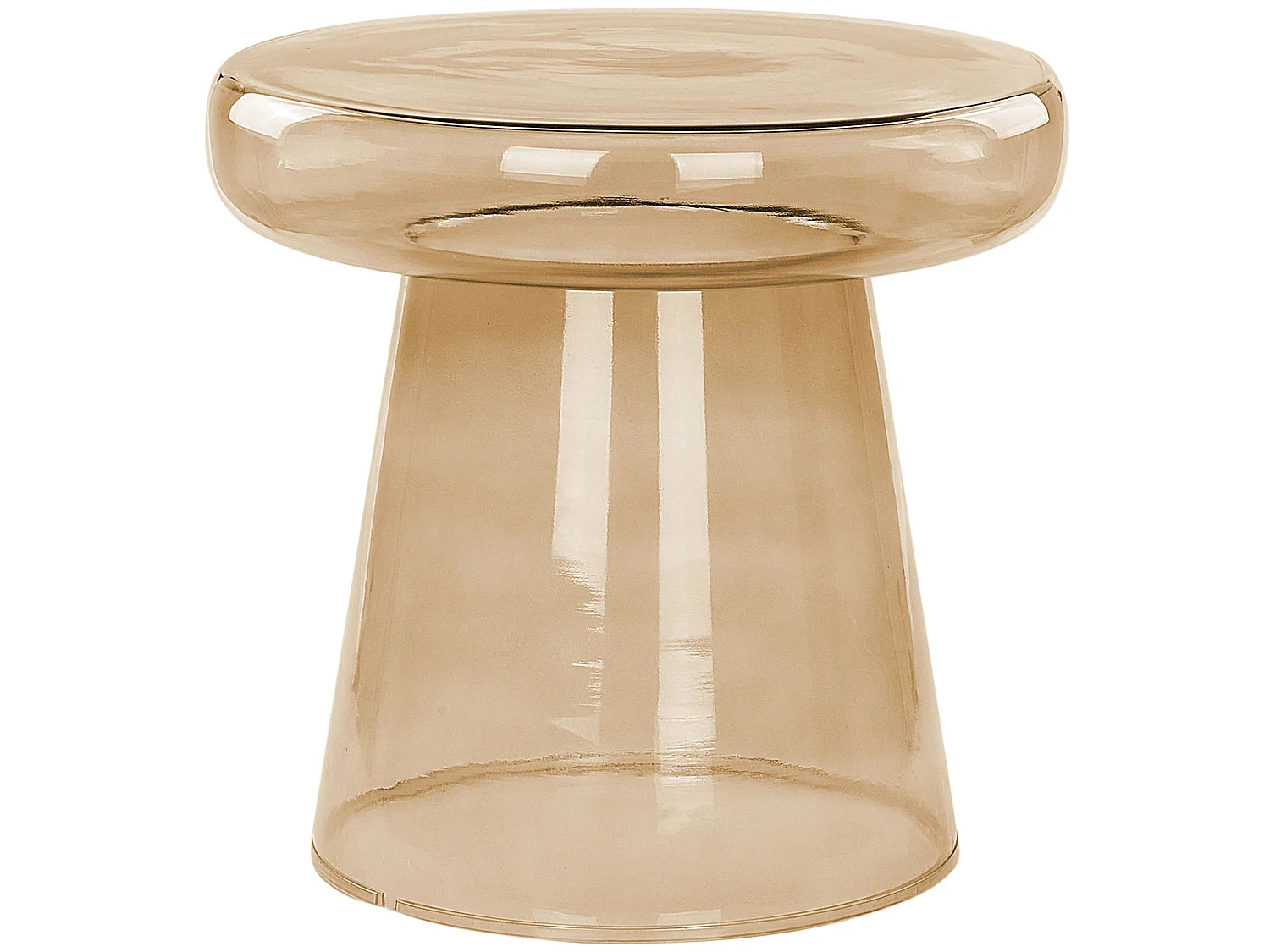 Beistelltisch CALDERA Glas Goldbraun