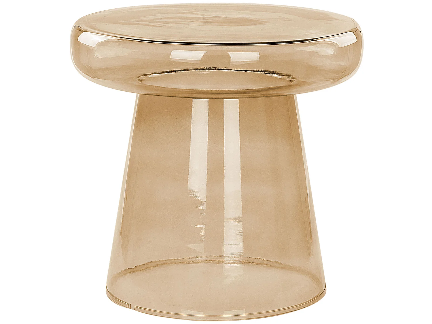 Beistelltisch CALDERA Glas Goldbraun