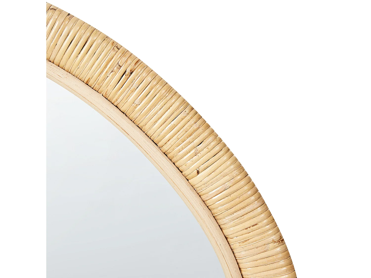 Wandspiegel ZAATARI 50 cm 60 cm Rattan Naturfarben